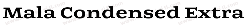 Mala Condensed ExtraBold字体转换